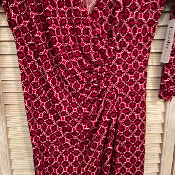 Red print dress - Picture 3 of 5